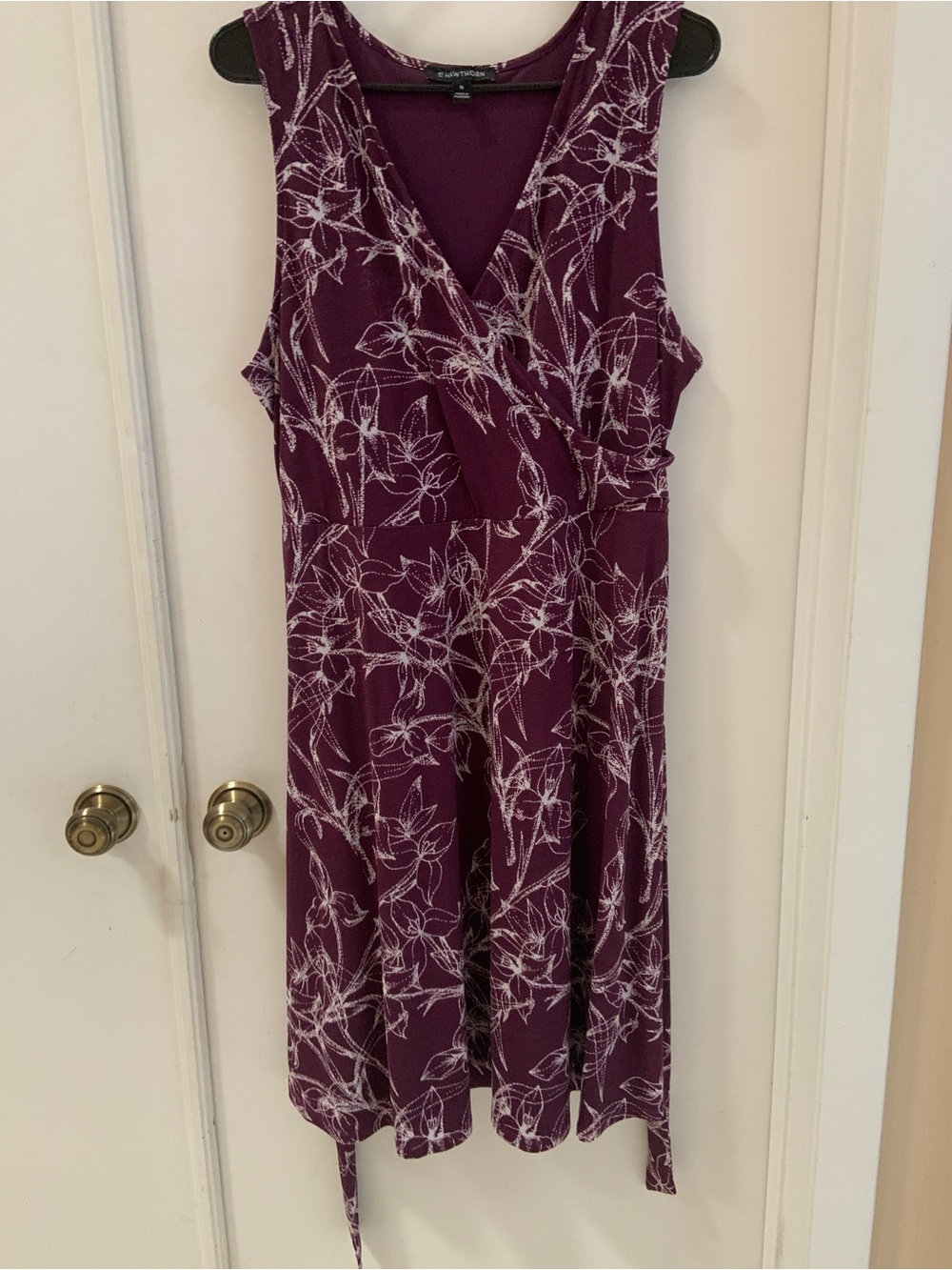 41 Hawthorn Plum Floral Wrap Midi Dress